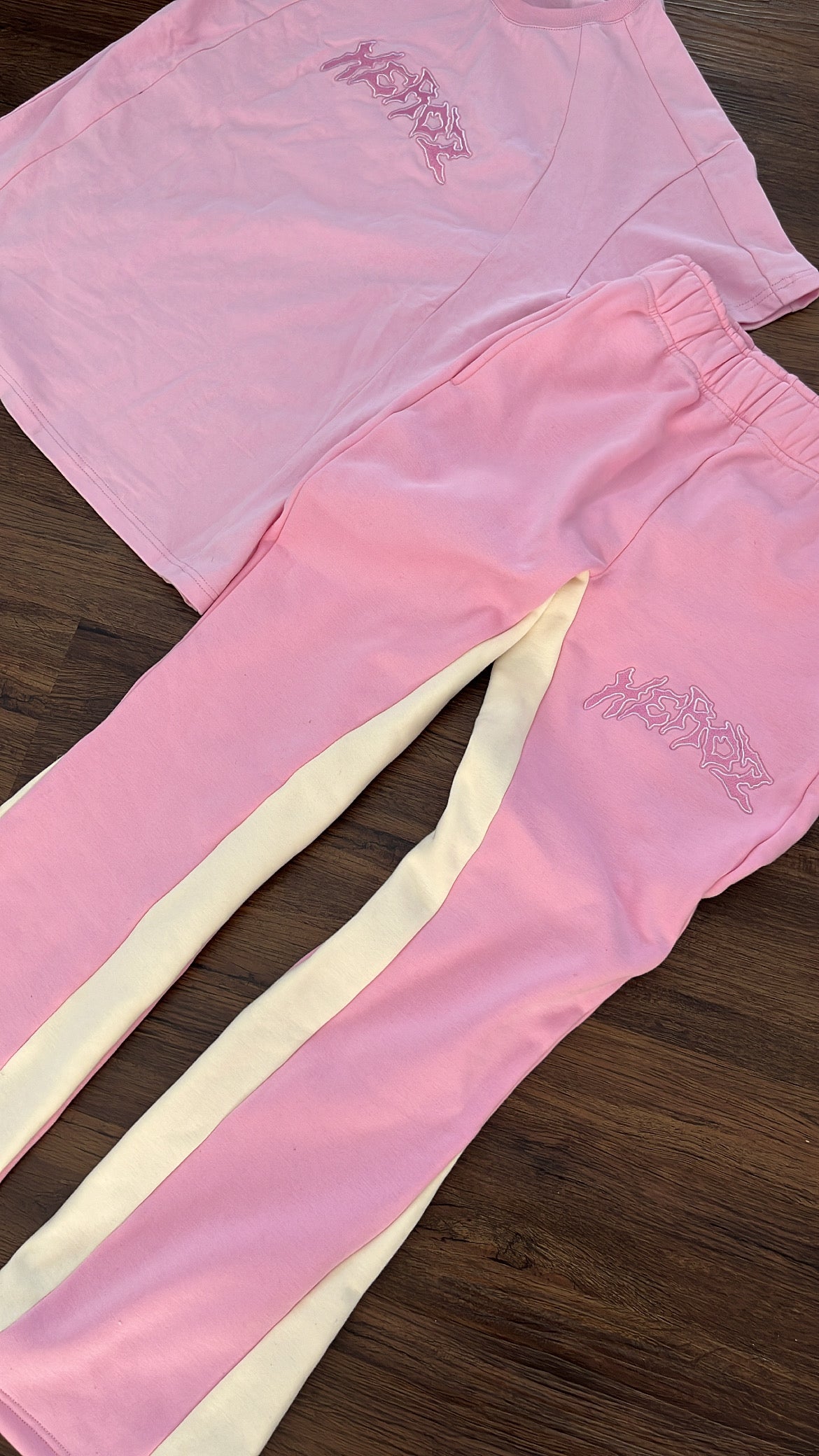 Flared Sweatpants- Pink